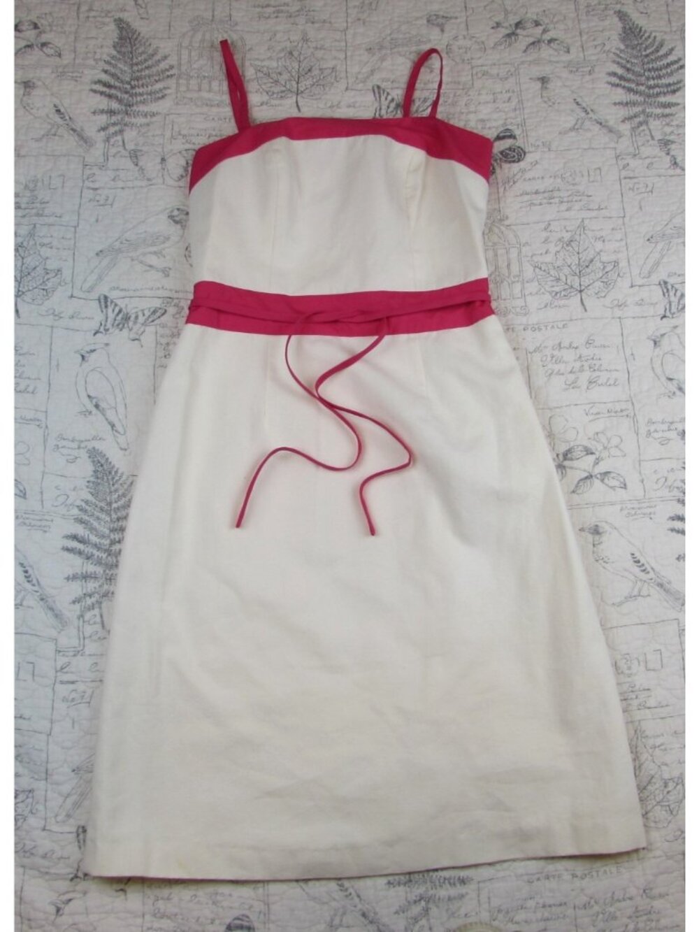 EUC VTG Milly NY Cotton sailcloth sheath dress old money preppy classic womens 2